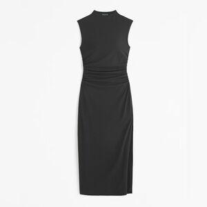 The Petite A&F Paloma Midi Dress | Color: Black | Size: Petite Small